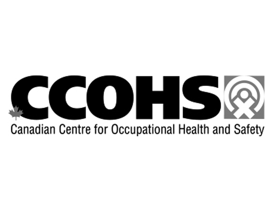 CCOHS logo for the Canadian Centre for Occupational Health and Safety, with a maple leaf and circular emblem on the right.